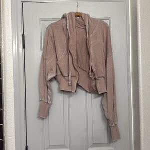 Free People crop zip up